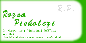 rozsa piskolczi business card